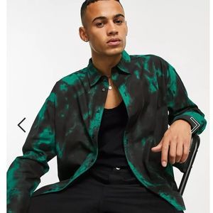 Collusion Oversized Tie Dye Shacket | XL | NWT | Green and black